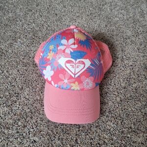 Roxy Kids Pink Floral Snap Back Hat